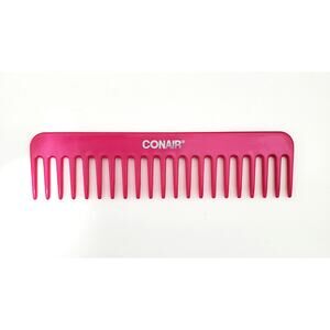 Vtg Conair Pink Wide-Tooth Hair Comb Plastic